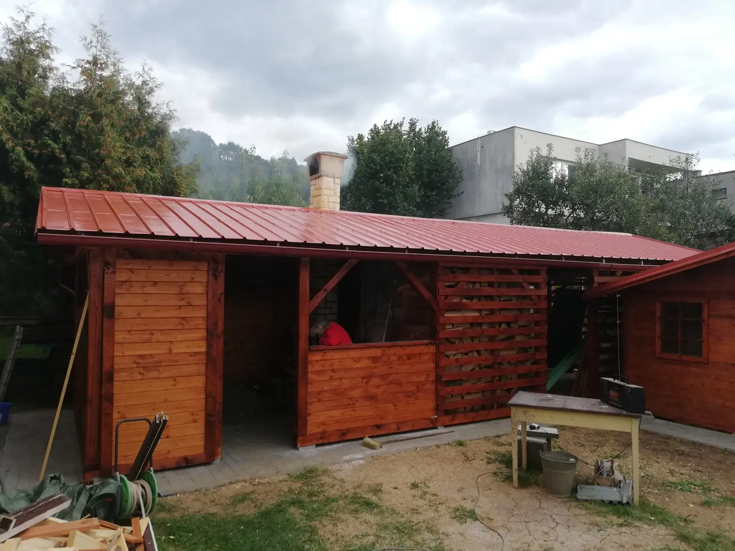 Dřevník s altánem - Jablůnka